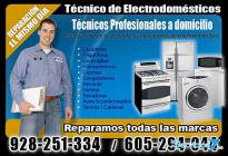 Técnico de lavadoras y secadoras en Tomás Morales